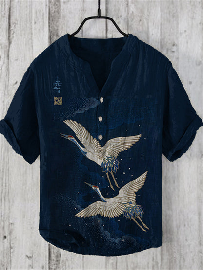 Men's Casual Printed Hawaiian Shirt