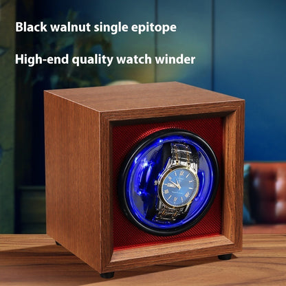 Agitador de reloj mecánico automático de nogal negro