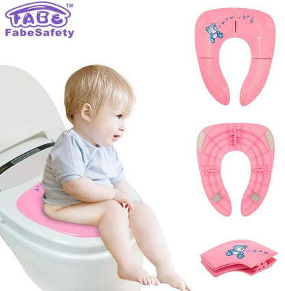Folding toilet seat for children 