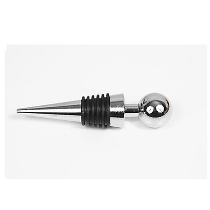 Silver plastic wine bottle stopper