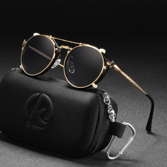 Gafas de sol casuales de metal liso para mujer