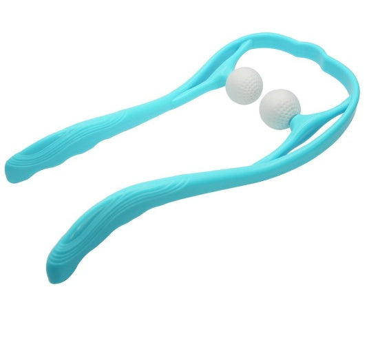 Neck massager with plastic pressure point therapy