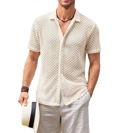 Camisa de manga corta de malla