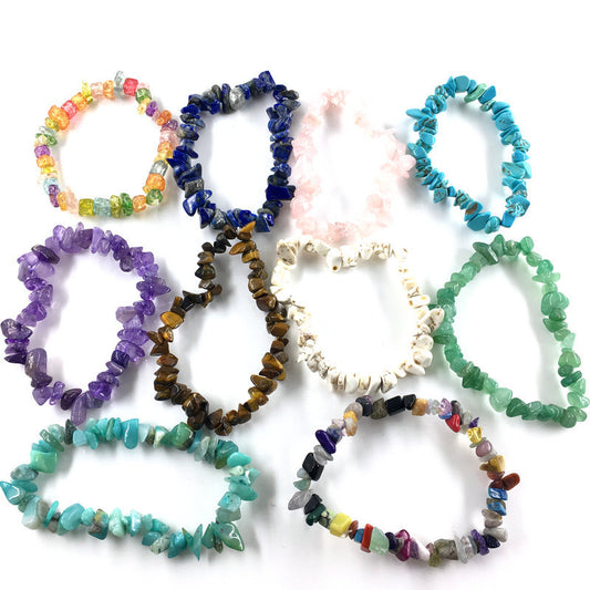 Pulsera de piedra irregular para mujer