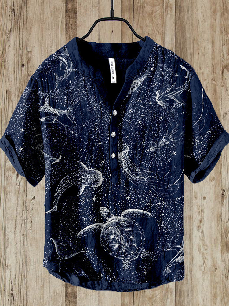 Men's Casual Printed Hawaiian Shirt