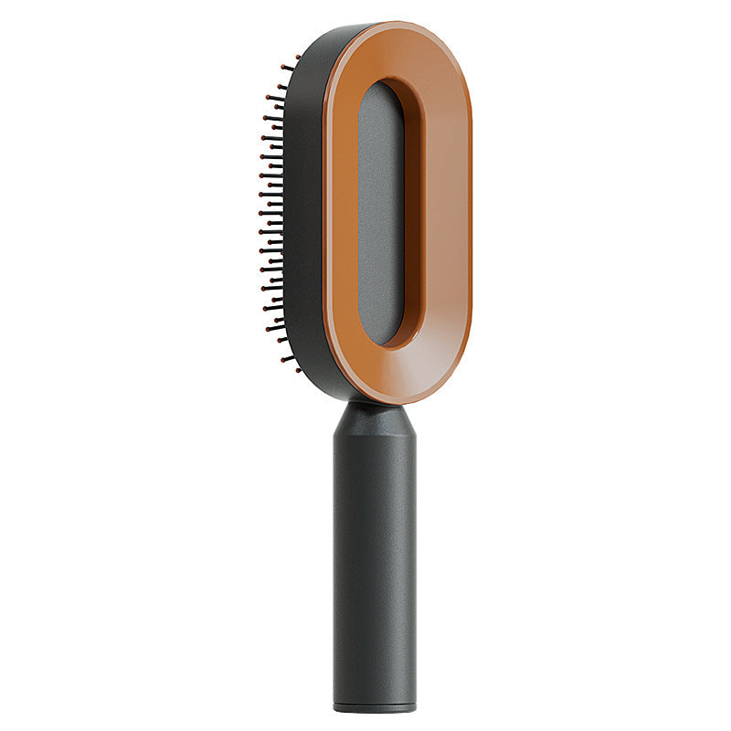 Self-cleaning hair care brush