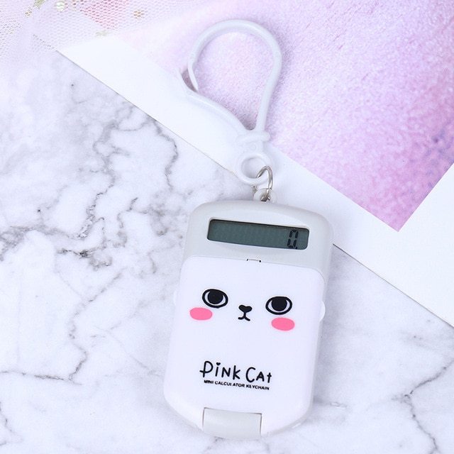 Mini calculadora en forma de galleta.