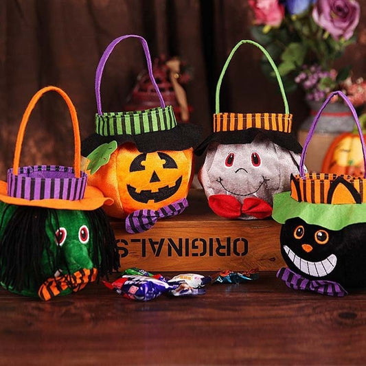 Bolsas para dulces de Halloween de calabaza y bruja