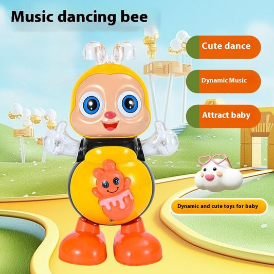 Juguete musical con lámpara eléctrica de abeja de dibujos animados