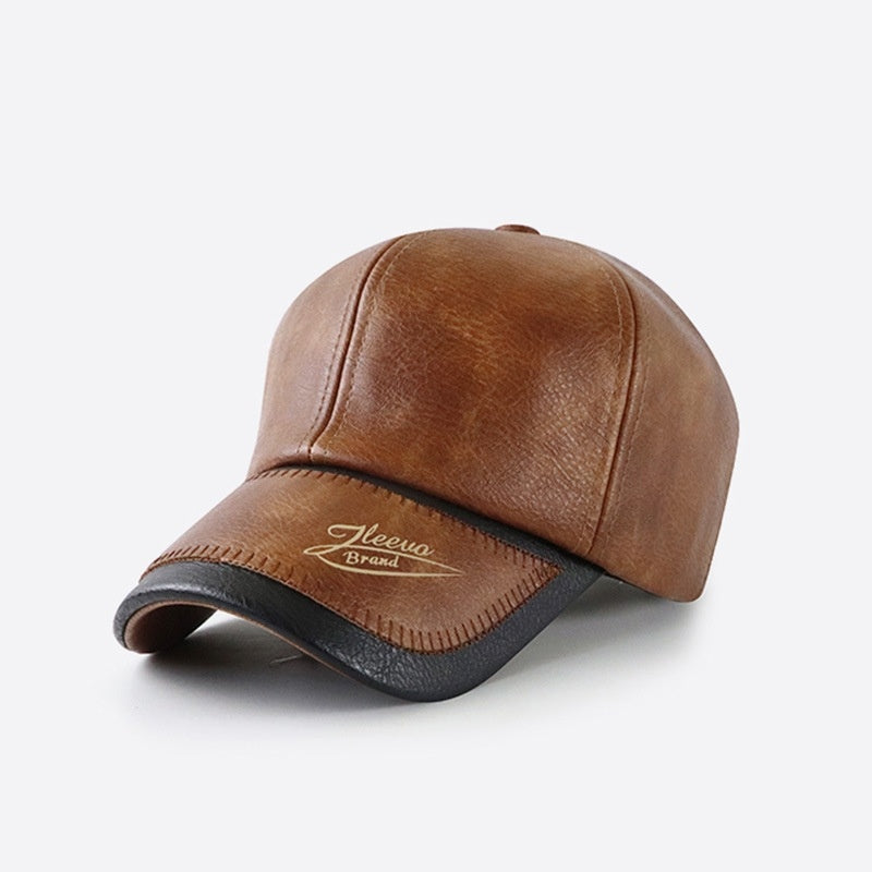 Gorra de béisbol de cuero PU