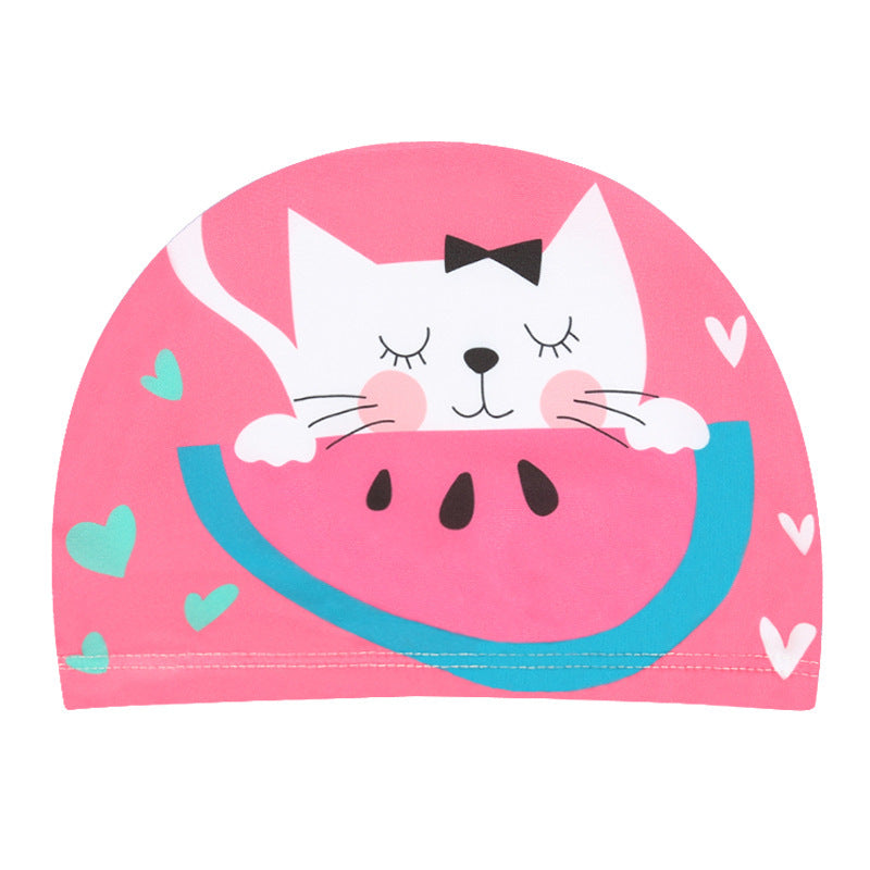 Children's swimming cap with cartoon prints