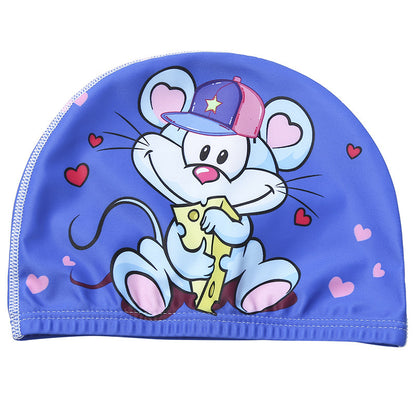 Children's swimming cap with cartoon prints