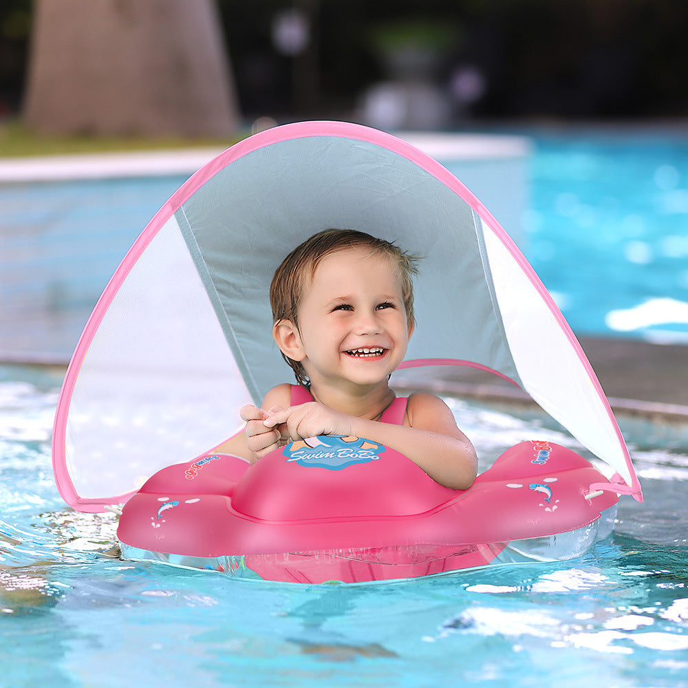 Baby Swim Ring with Sun Protection and Anti-Slip Buoy