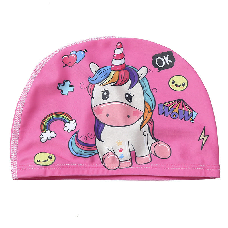 Children's swimming cap with cartoon prints