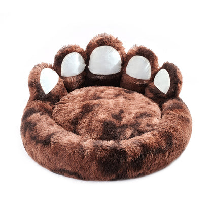 Cama ligera para mascotas con forma de pata de oso
