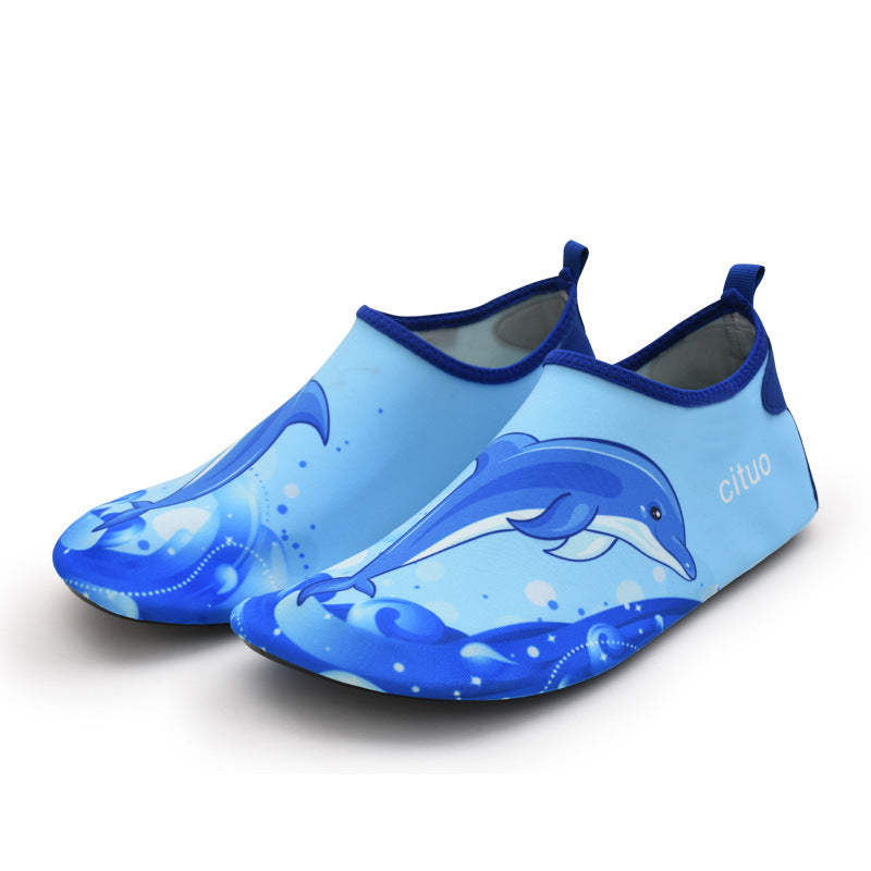 Dolphin shoes with non-slip soft soles for the beach and river