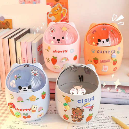 Cubo de basura de escritorio mini oso