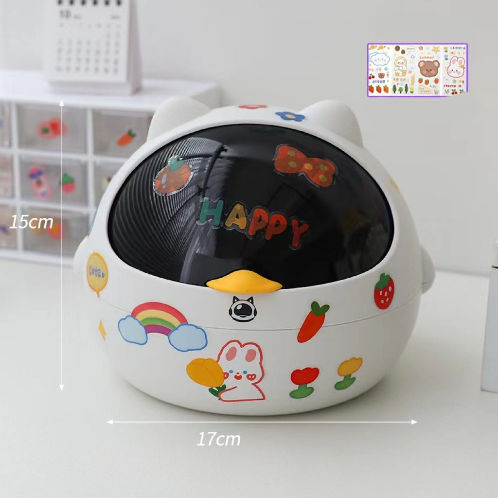 Mini bear desktop trash can
