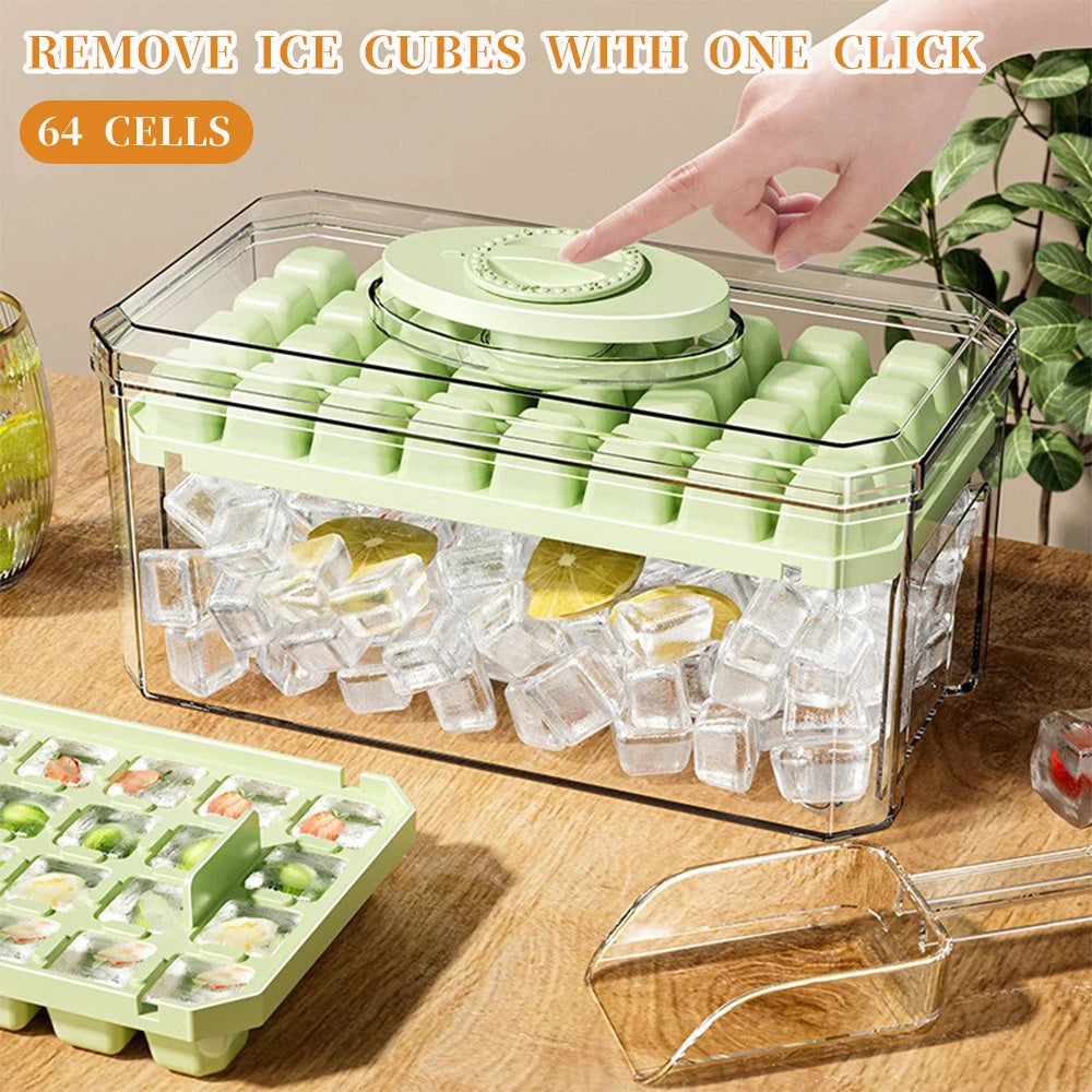 Creative Quick Release Ice Cube Tray Silicone Molds
