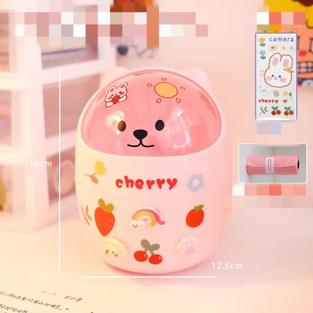 Mini bear desktop trash can