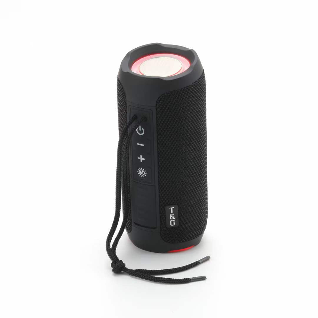 Altavoz Bluetooth portátil LED impermeable con tarjeta