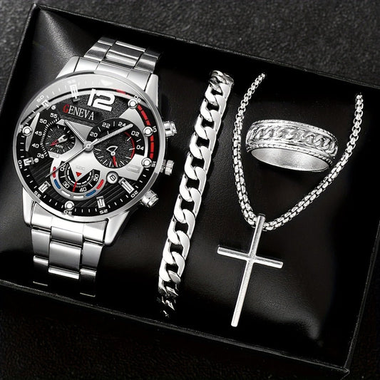 Reloj de negocios para hombre con accesorios