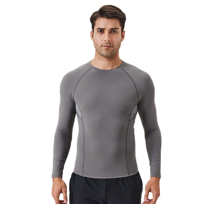 Slim-fitting long-sleeved sports T-shirt