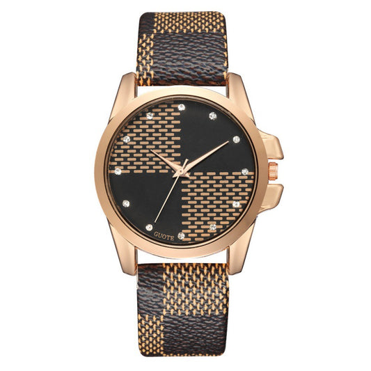 Reloj casual a cuadros de moda para hombre