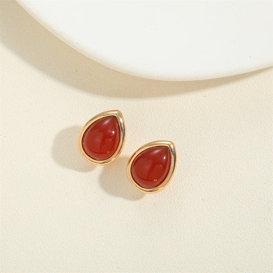 Pendientes de turquesa con forma de gota estilo moderno