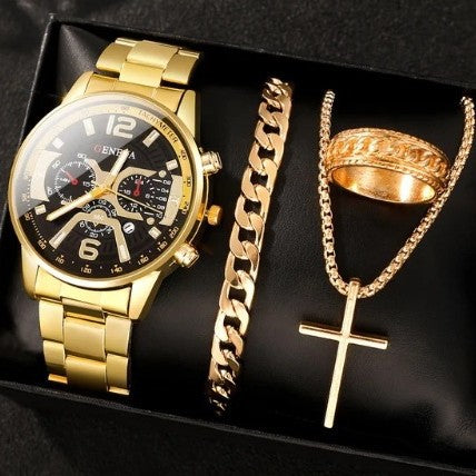 Reloj de negocios para hombre con accesorios