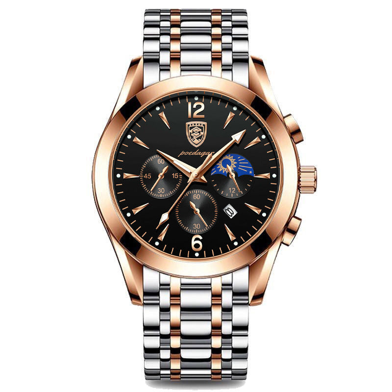Men's waterproof luminous watch