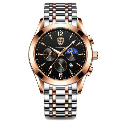 Men's waterproof luminous watch