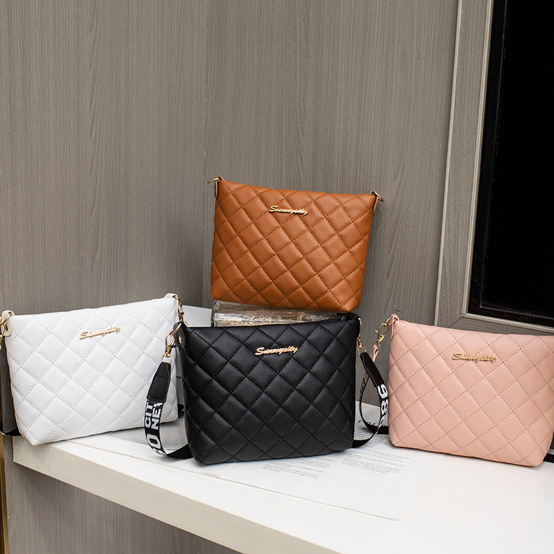 Bolso bandolero pequeño para mujer moderno con bordado y correa removible