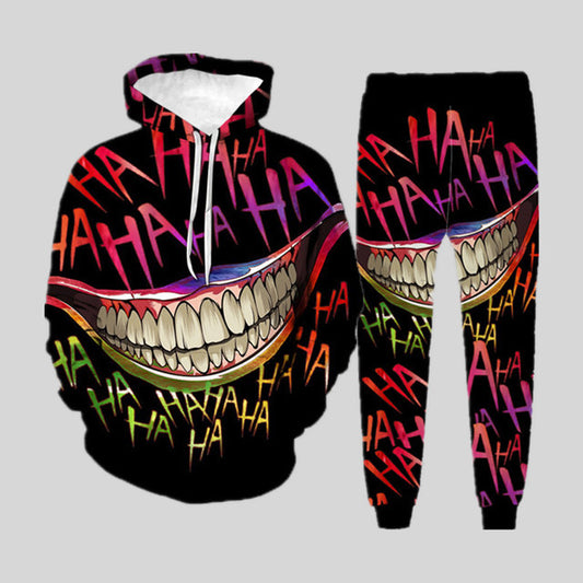 Suéter holgado con estampado digital 3D para hombre