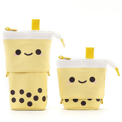 Estuche retráctil para lápices con diseño de cara sonriente