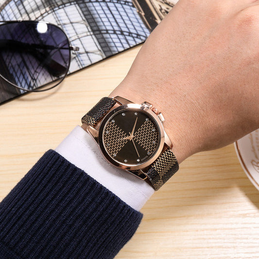 Reloj casual a cuadros de moda para hombre