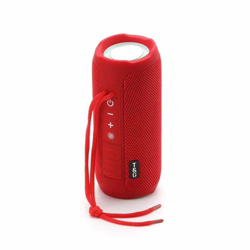 Altavoz Bluetooth portátil LED impermeable con tarjeta