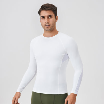 Slim-fitting long-sleeved sports T-shirt