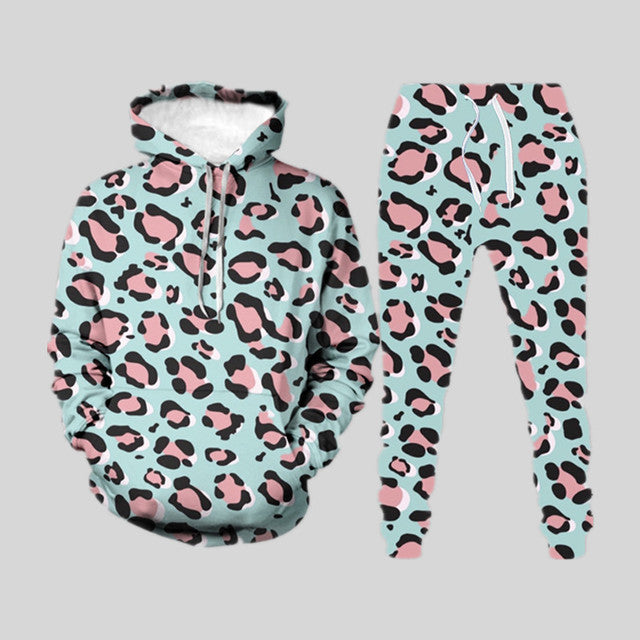 Suéter holgado con estampado digital 3D para hombre