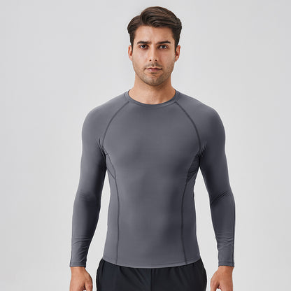 Slim-fitting long-sleeved sports T-shirt
