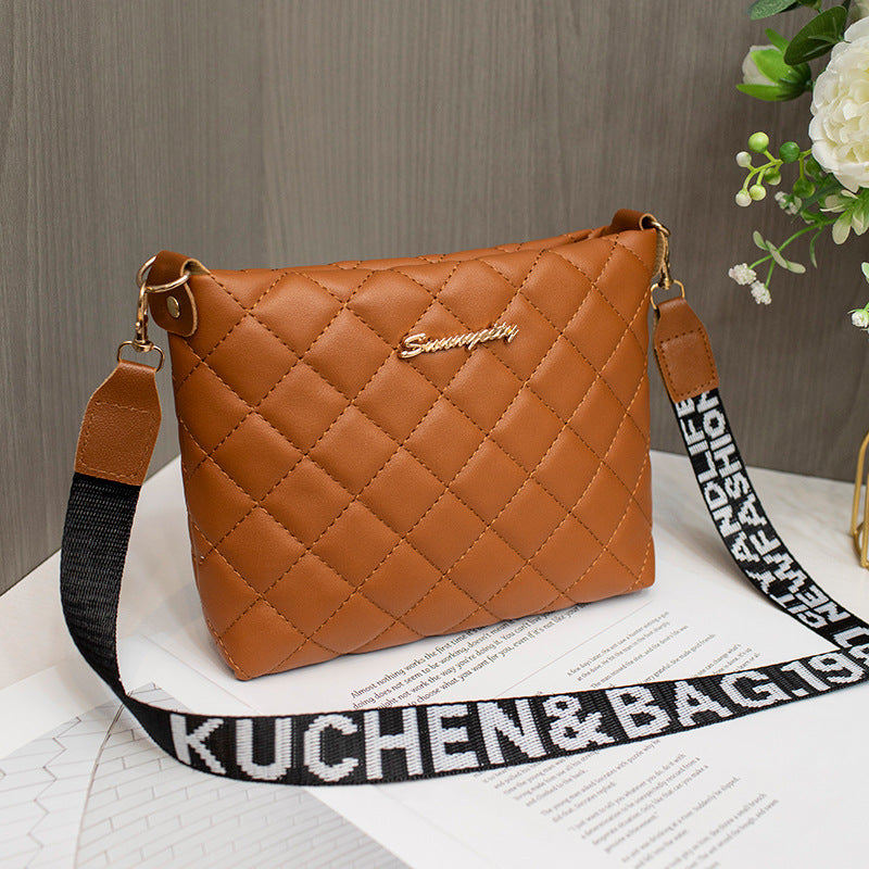 Bolso bandolero pequeño para mujer moderno con bordado y correa removible