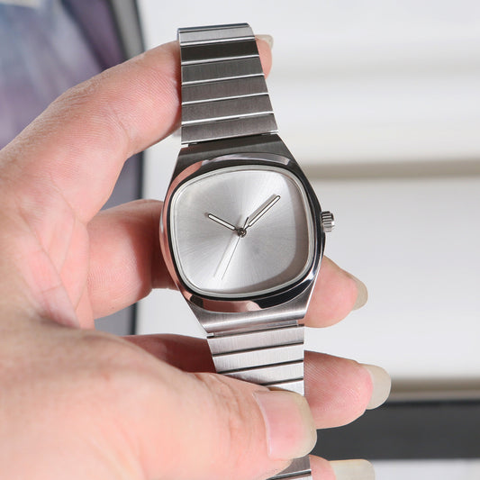 Reloj unisexo de moda simple de acero inoxidable