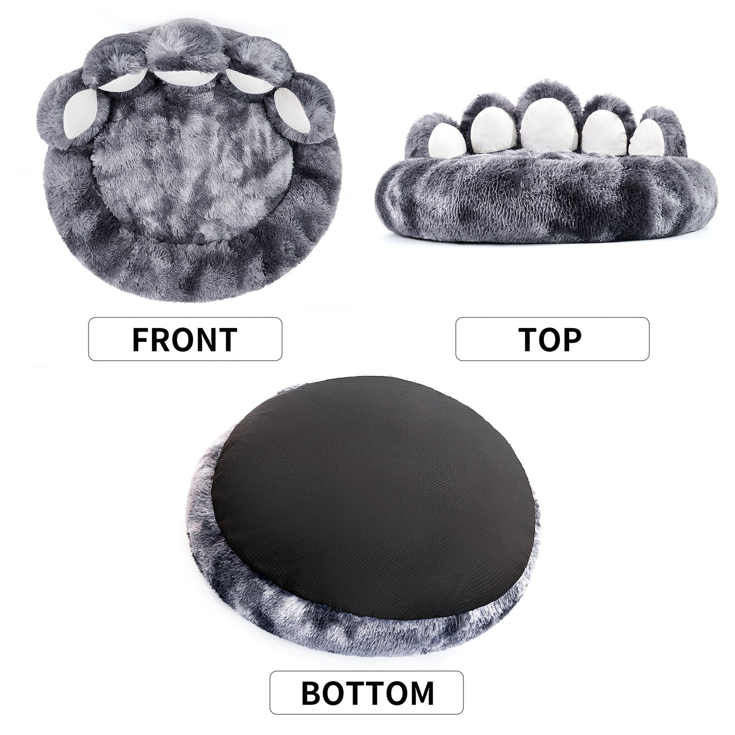 Cama ligera para mascotas con forma de pata de oso