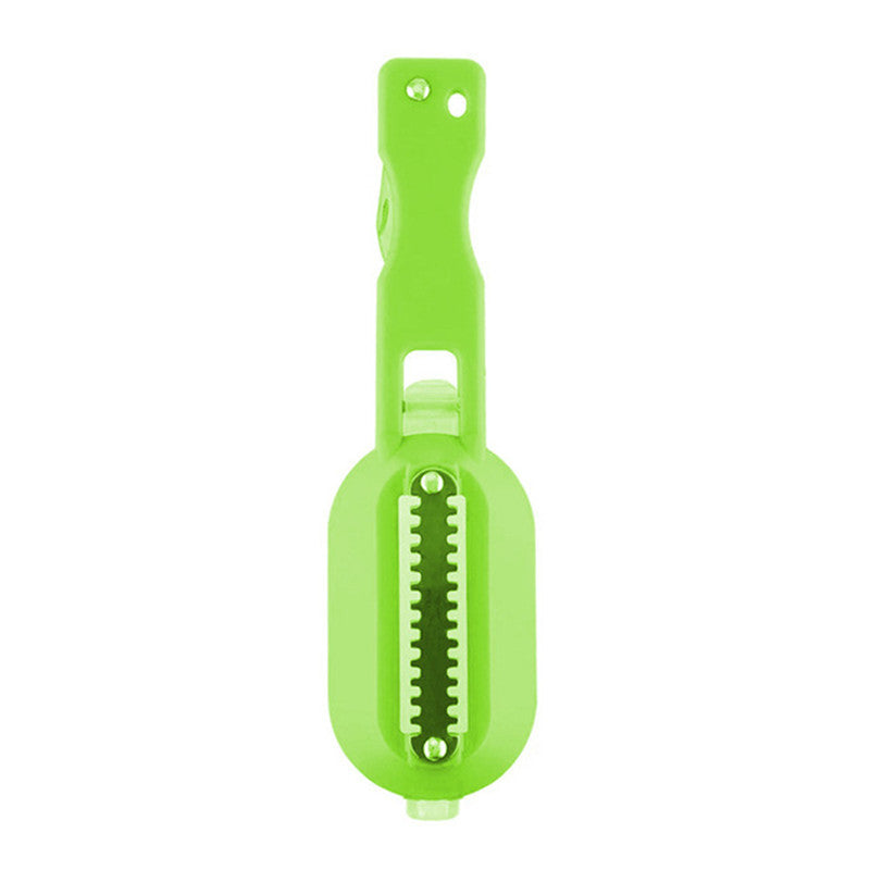 Quick-release scale scraper brush