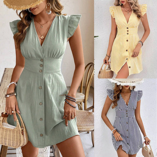 Vestido de verano con escote en V