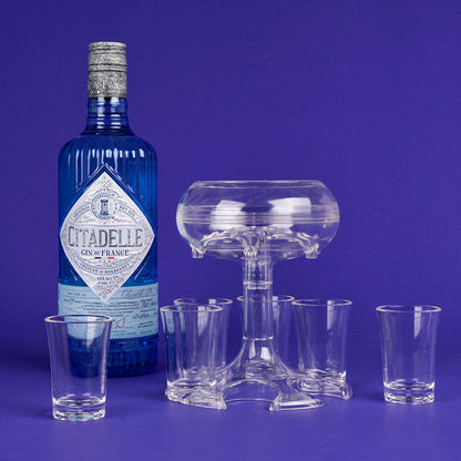 Dispensador de chupitos con 6 vasos ideal para fiestas