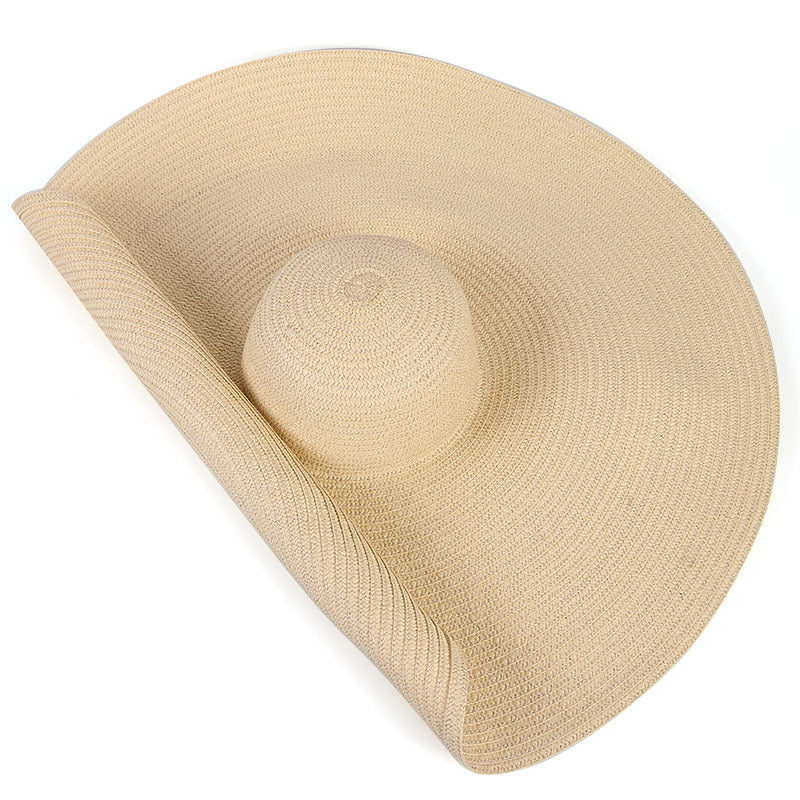 Sombreros de playa extra grandes de ala ancha de 25 cm para mujer