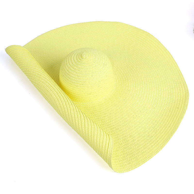 Sombreros de playa extra grandes de ala ancha de 25 cm para mujer