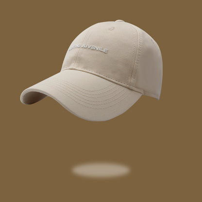 Gorra de béisbol con visera curva y letras de algodón