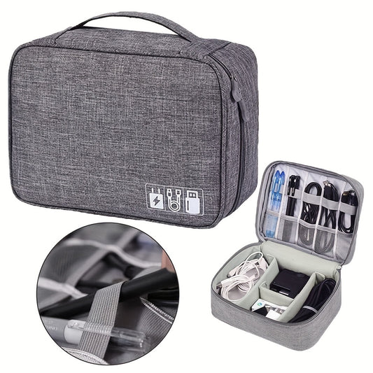 Bolsa organizadora de dispositivos electrónicos y cables de viaje
